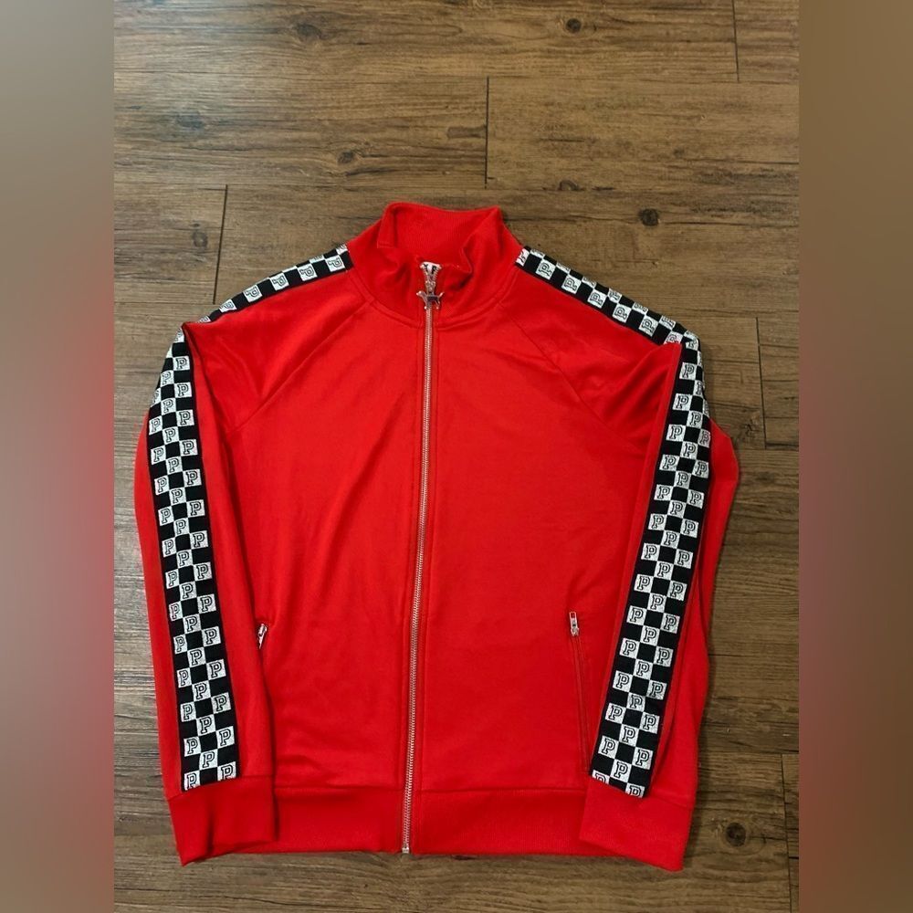 PINK VS RED CHECKERED JACKET MEDIUM - image 5